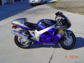 GSXR 600 model 1997 šedomodrá